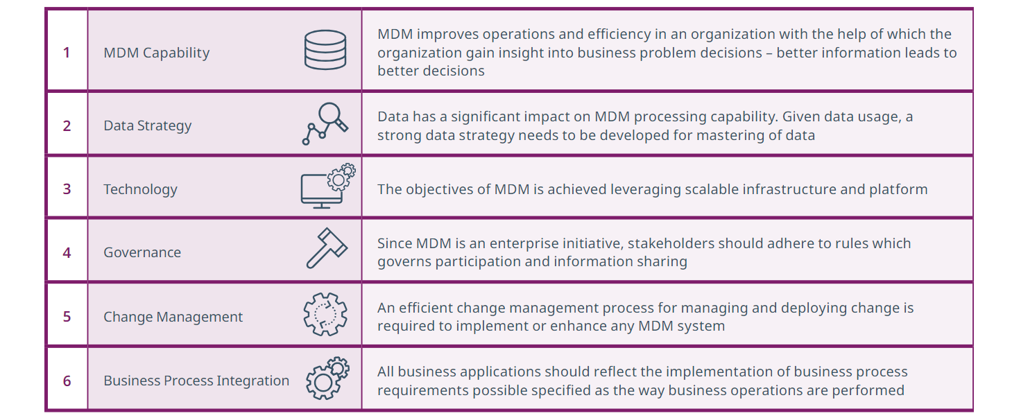 MDM成熟模型的尺寸